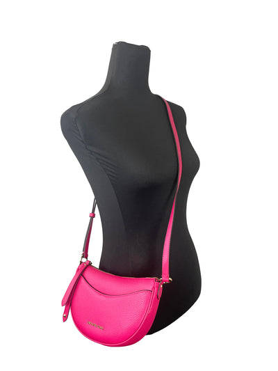 Michael Kors Dover Small Pink Half Moon Crossbody