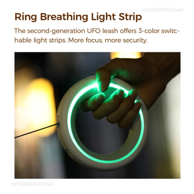 MOESTAR Retractable Pet Leash Ring Flexible 3.0m Dog Traction Rope Pet Collar LED Night Light Walking Out Dog Walking Leash