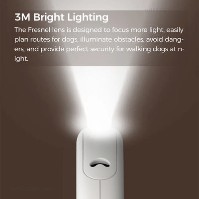 MOESTAR Retractable Pet Leash Ring Flexible 3.0m Dog Traction Rope Pet Collar LED Night Light Walking Out Dog Walking Leash