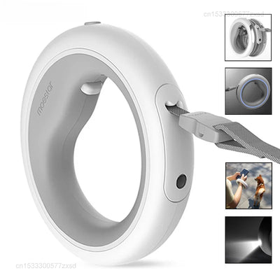 MOESTAR Retractable Pet Leash Ring Flexible 3.0m Dog Traction Rope Pet Collar LED Night Light Walking Out Dog Walking Leash