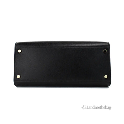 Kate Spade Madison Medium Black Saffiano Leather Satchel Bag