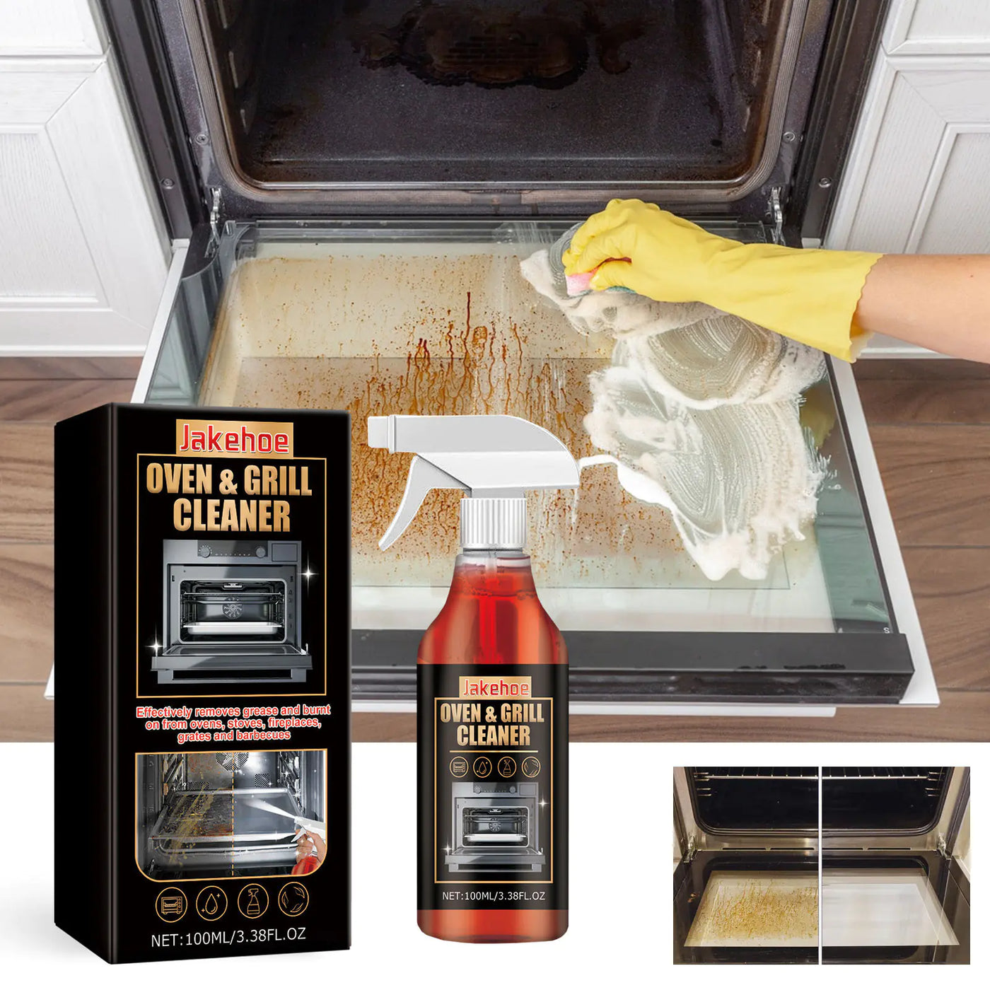 Jakehoe Oven and Grill Cleaner for Grease and Odor