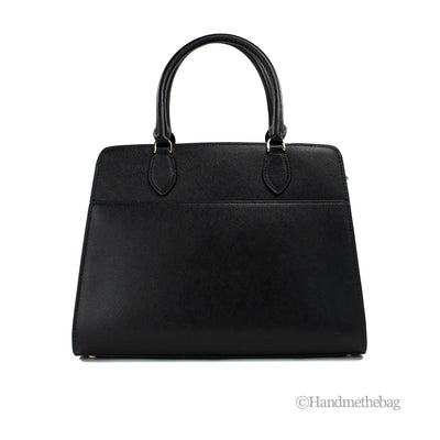 Kate Spade Madison Medium Black Saffiano Leather Satchel Bag